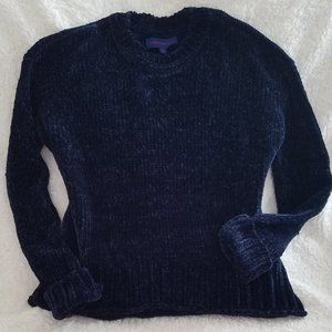 Navy Blue Plush Sweater for Juniors-Size M-Aero